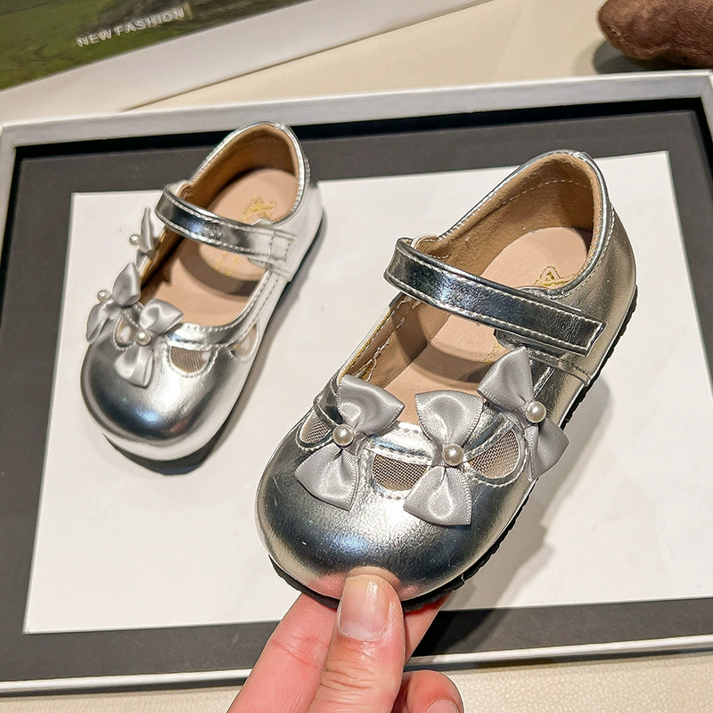 Принцесса лук кожаные туфли 2025 весна и осень новые легкие туфли Мэри Джейн мягкая подошва сценические туфли