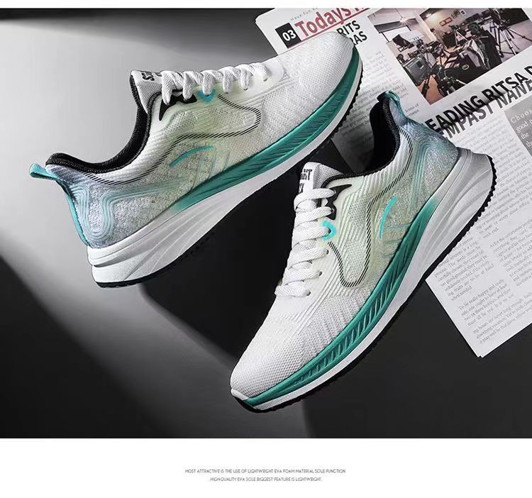 Scarpe da tennis da uomo Scarpe in pelle Sneakers Suola in gomma Calzature imbottite leggere e traspiranti_voghion.com