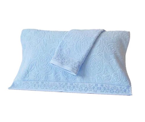 PK7J Pure Cotton Blue Solid Color White Pillowcase Single Student Dormitory School Hotel Single Pillowcase One Piece