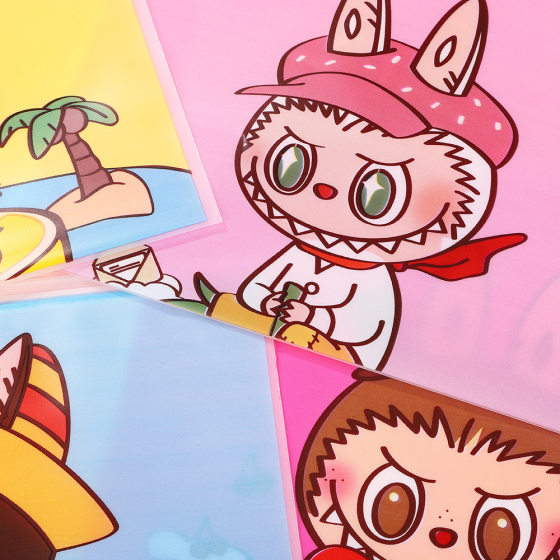 Creative cartoon character fashion zipper bag cute frosted plastic self-sealing bag fashion small jewelry storage bag wholesale