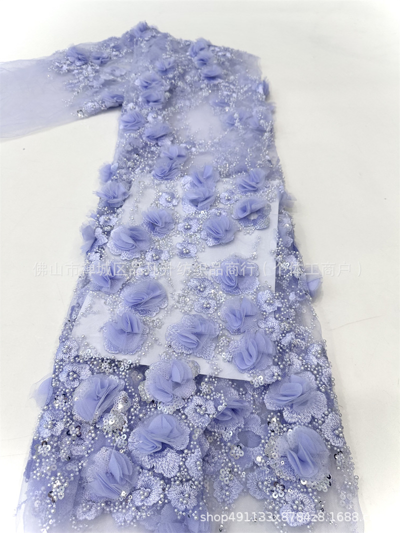Verano bordado de tubo de perlas vestido de boda vestido de hadas tela de malla comercio exterior transfronterizo al por mayor spot