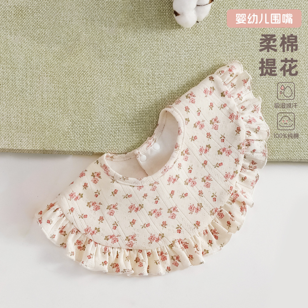 Newborn Baby Class a Pure Cotton Waterproof Bib Breathable Double-Sided Enlarged Baby Pure Cotton Saliva Towel Infant Supplies