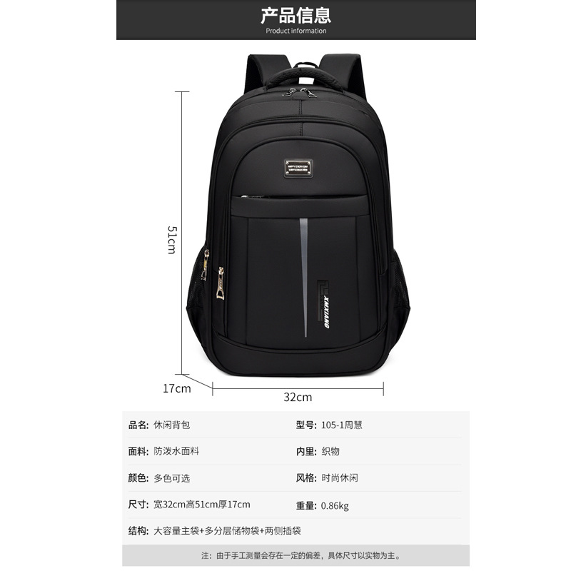 Mochila de negocios para hombre de gran capacidad, diseño simple y elegante, ideal para viajes o trabajo