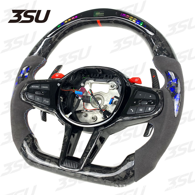 Suitable for Bmw New 1234 Series G20G22 Cs M4 Steering Wheel Modified Carbon Fiber Steering Wheel Shift Paddles