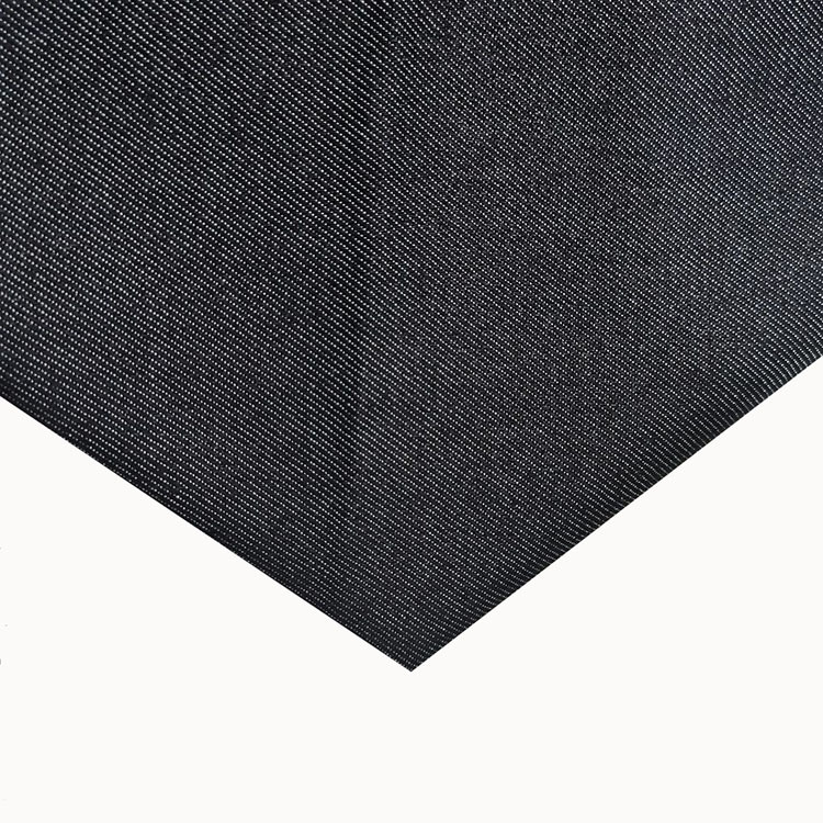 Ventas en caliente transpirable contracción China negro blando tela denim elástica tejido denim negro image 3