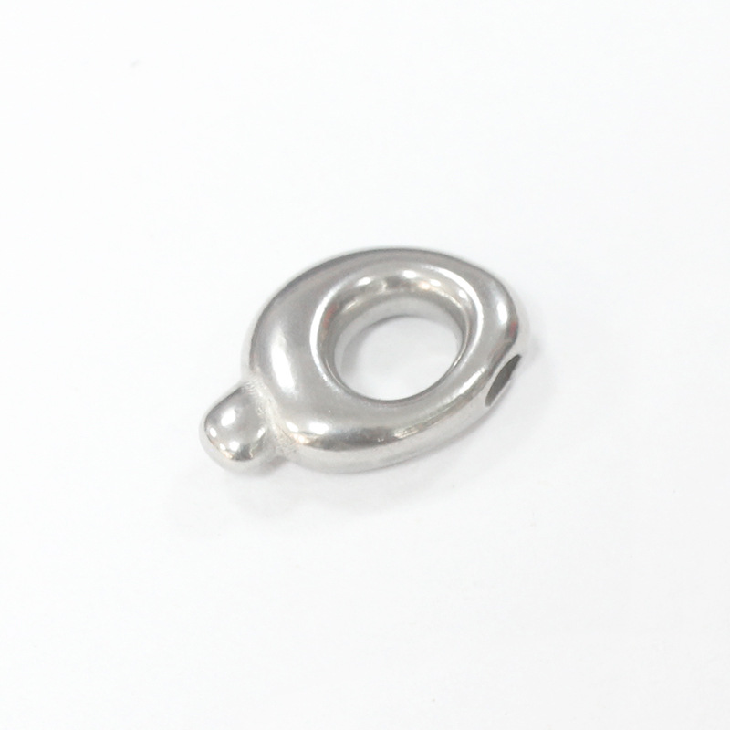 Steel-colored Q letter (with horizontal hole on top) thickness 5.0*width 13*height 18mm*aperture 1.8mm (unit weight 3.12g)