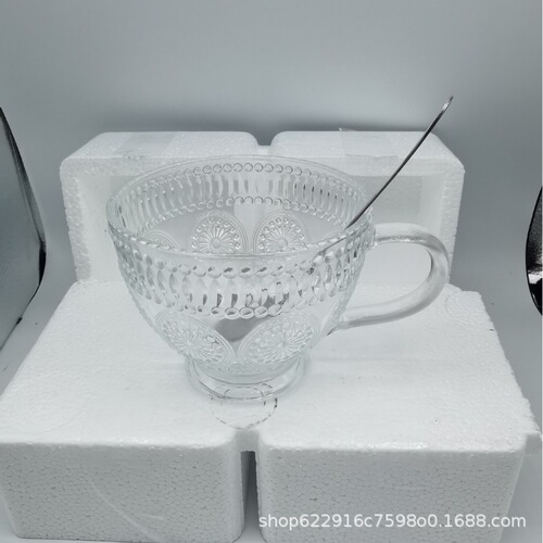 Wholesale breakfast milk glass water cup with high-end aesthetic, heat-resistant glass cup, oat coffee measuring cup for customization