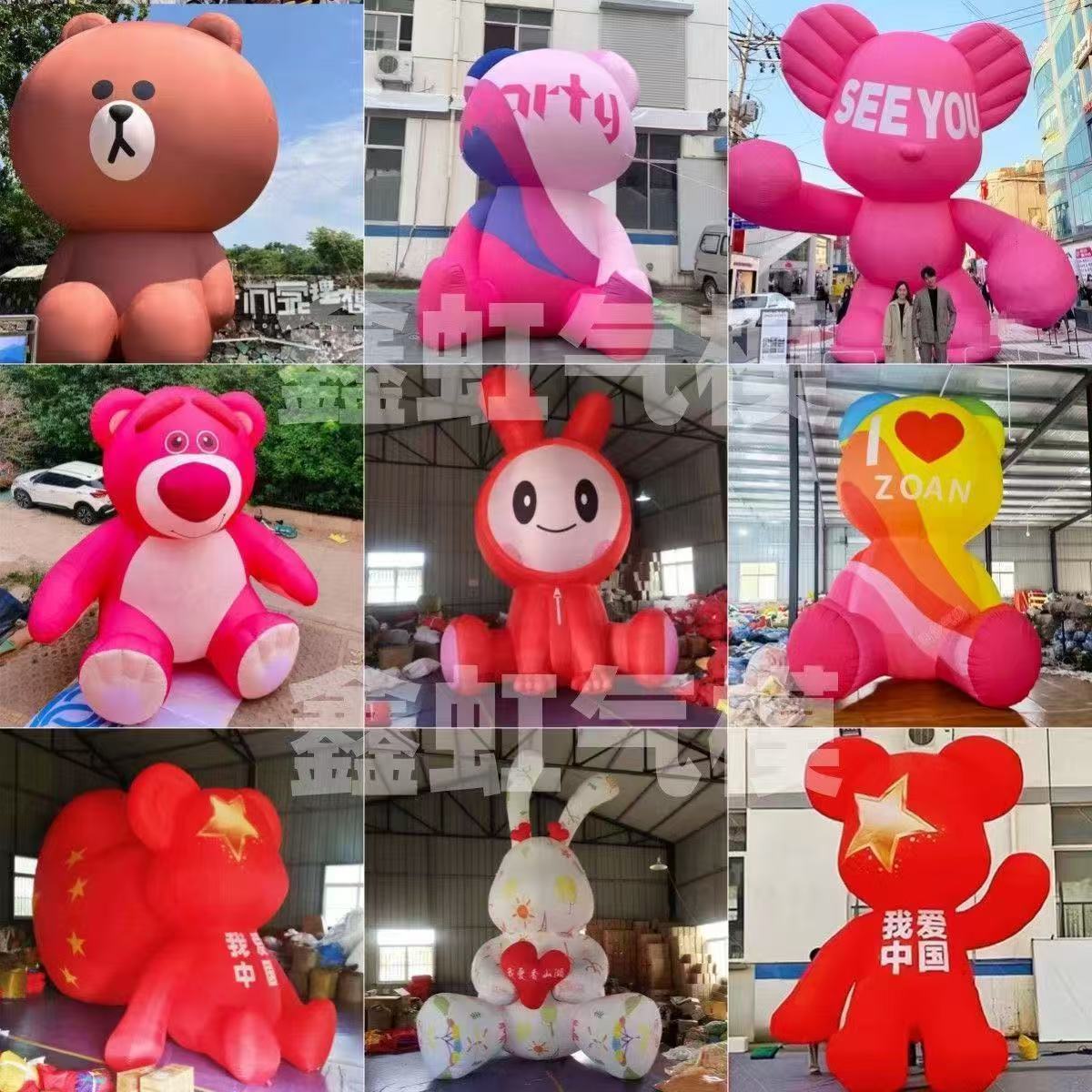 厂家供应开业庆典充气气模牛圣诞气模招手活动卡通老鹰大黄鸭舞星