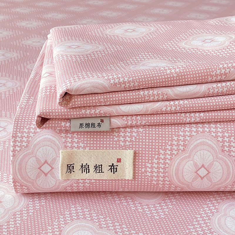 厚手の純綿古粗布ベッドシーツシングルピース綿とリネンのベッドシーツダブルベッドシーツ裸で寝る夏厚手のスタイルa|undefined