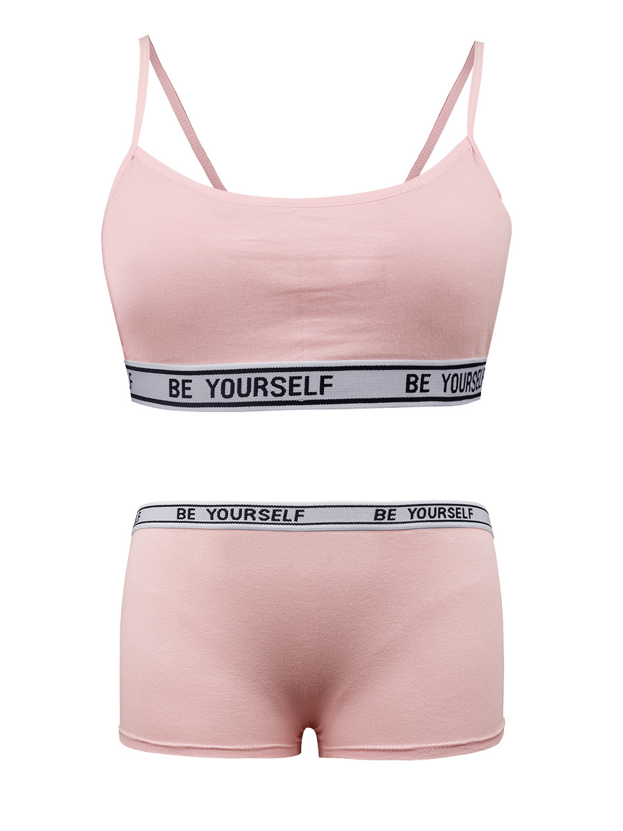 Sujetador de desarrollo para niñas, bragas, camisola cómoda de algodón sin anillo de acero, traje de ropa interior para niños de mediana edad 10-12