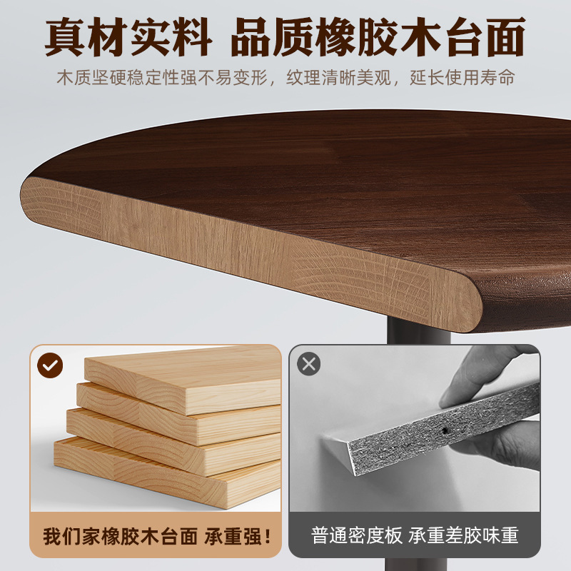 Sofá de madera, tabla lateral, sala de estar para el hogar 2024 nuevo estilo medieval, mesa de té redonda, mesa pequeña