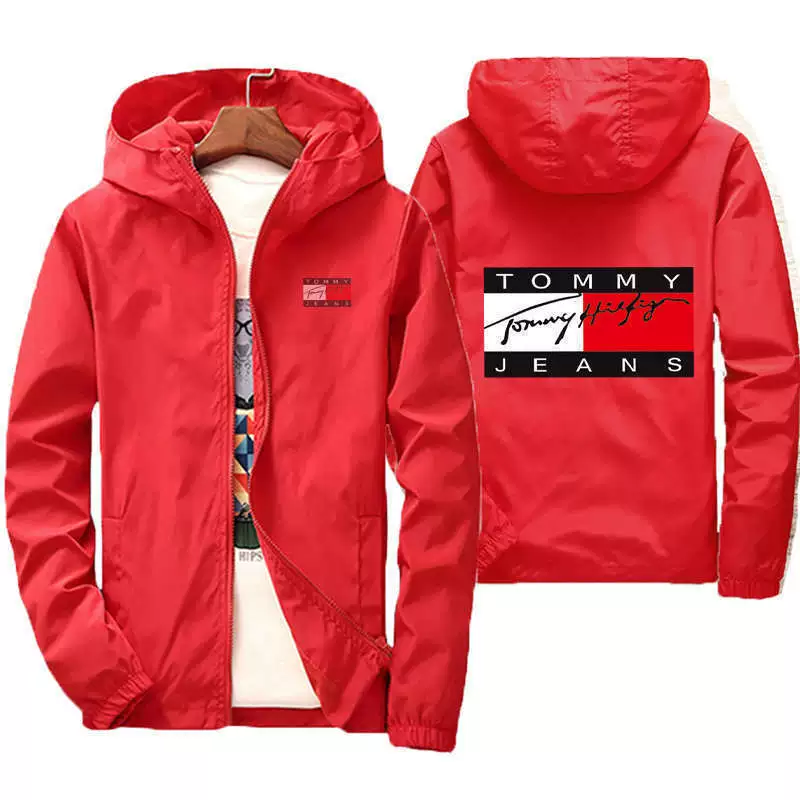 2023 Осенняя новая мужская уличная повседневная ветровка средней длины с капюшоном, свободная куртка оптом.