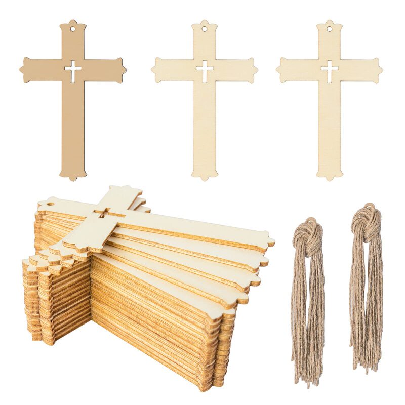Cross-Border Exclusive Supply of New Wooden Blank Cross Church DIY Hand-Painted Home Decoration Easter Wooden Crafts Cross-Border Exclusive Supply of New Wooden Blank Cross Church DIY Hand-Painted Home Decoration Easter Wooden Crafts