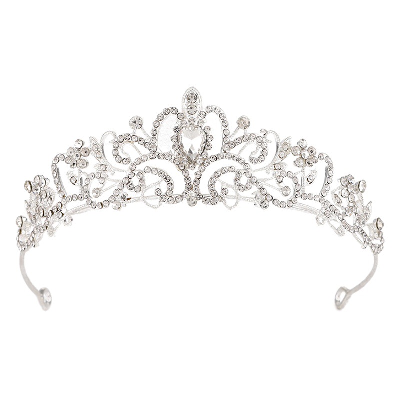 Boda europea y americana nupcial corona tocado cristal cumpleaños accesorios para el pelo boda estudio reina pelo corona diadema pelo accesorios