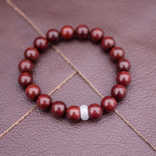 Indian Small-Leaf Red Sandalwood Bracelet 1.0 Simple Bracelet with Retro Normcore Style and Artistic Style for Men and Women