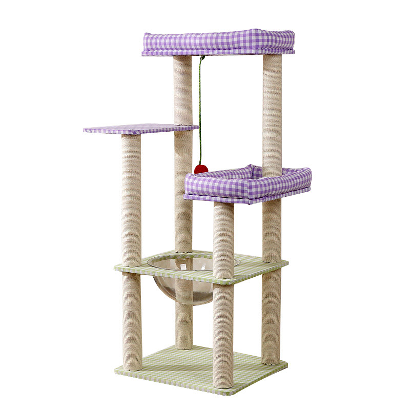 Estante de escalada para gatos al por mayor, camada para gatos, cama grande integrada, garra de gato, plataforma de salto de árbol de gato, tabla de agarre de sisal, suministros para mascotas