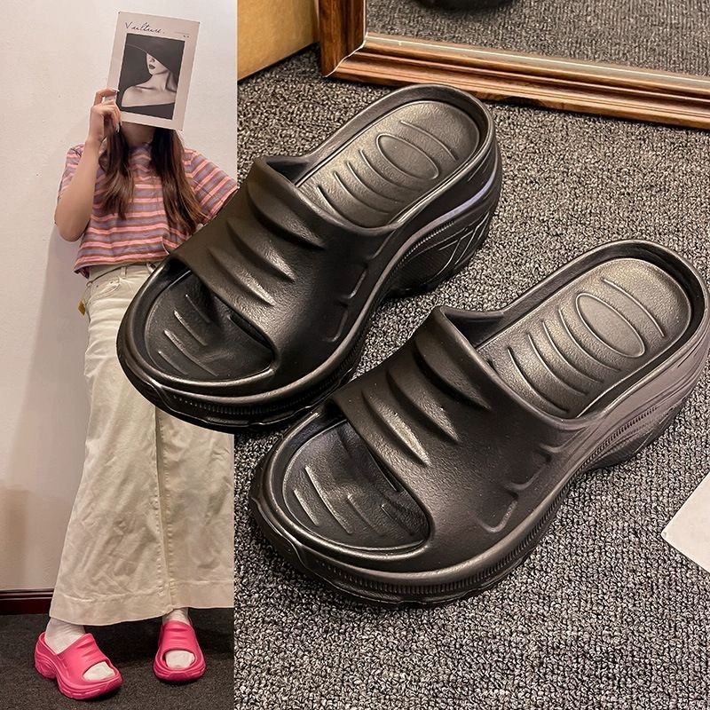 Модные женские сандалии, женские тапочки из ЭВА, летняя верхняя одежда, женские шлепанцы, пляжная обувь, домашние сандалии и тапочки на толстой подошве.