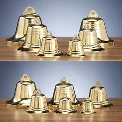 Factory direct supply copper bell full copper Feng Shui hanging ornament small copper bell wind chime hanging decoration bell temple eaves copper bell imperial bell