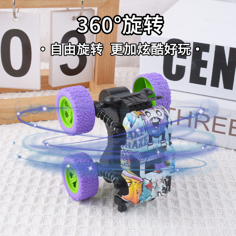 Inercia cuatro tracción graffiti coche todoterreno juguete coche de niños modelo de simulación coche de acrobacias de caída al por mayor