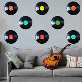 新款AD1170个性黑胶唱片贴纸音乐酒吧卧室客厅家居墙面装饰墙贴纸