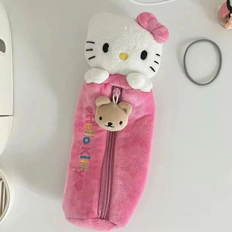ハローキティ鉛筆バッグ高価値クマ KT 猫収納袋大容量ハローキティ学生鉛筆文具箱|undefined