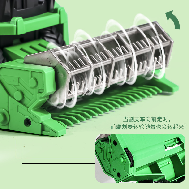 Gran granjero cosechadora de ingeniería tractor inercia coche de transporte infantil modelo de juguete coche niño rueda giratoria