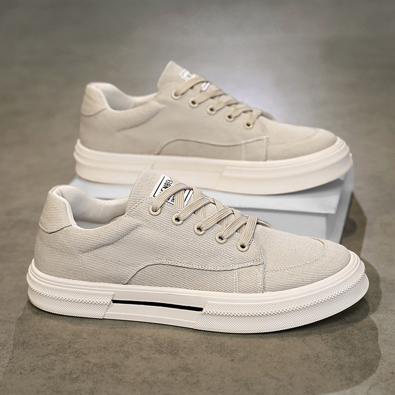 Zapatos de lona zapatos de hombre 2025 nuevo estilo de primavera estilo fino moda ligera y simple personalidad transpirable todo-fósforo zapatillas de deporte casuales