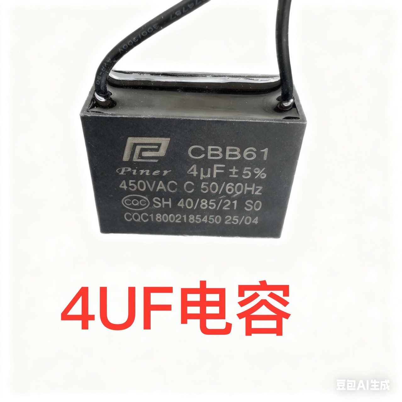 通用抽油烟机电容4UF450V吸油烟机带线电容抽油烟机配件启动电容