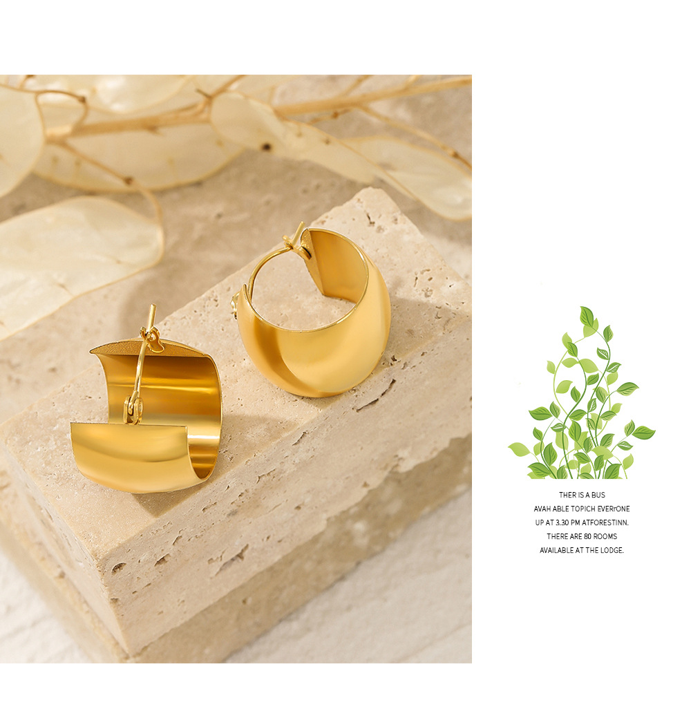 Fashion Simple Style Geometric Stainless Steel Plating Earrings