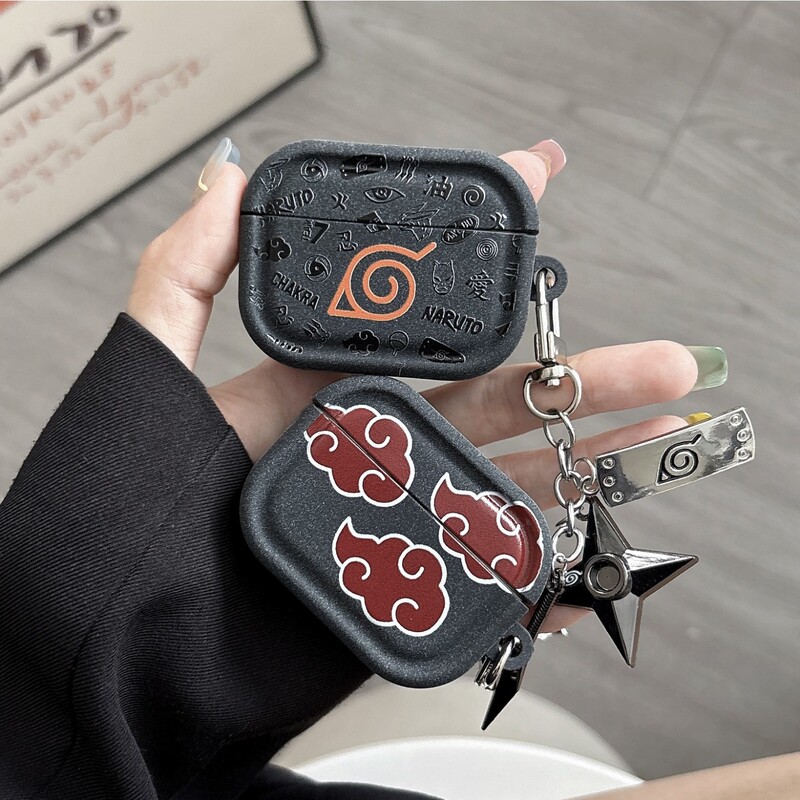 Naruto-Themed Protective Case for Apple AirPods 4, Pro 3, Second Generation, Third Generation Noise-Cancelling Bluetooth Earphone Cover