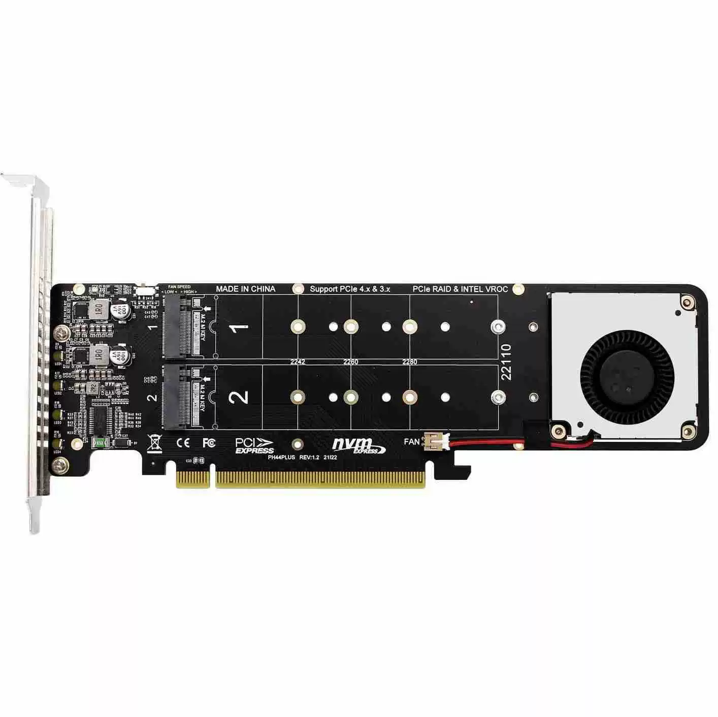 Anyingke M.2 NVMe протокол RAID PCIE4.0 x16 сплит-карта на 4 диска, конверсионная карта для SSD
