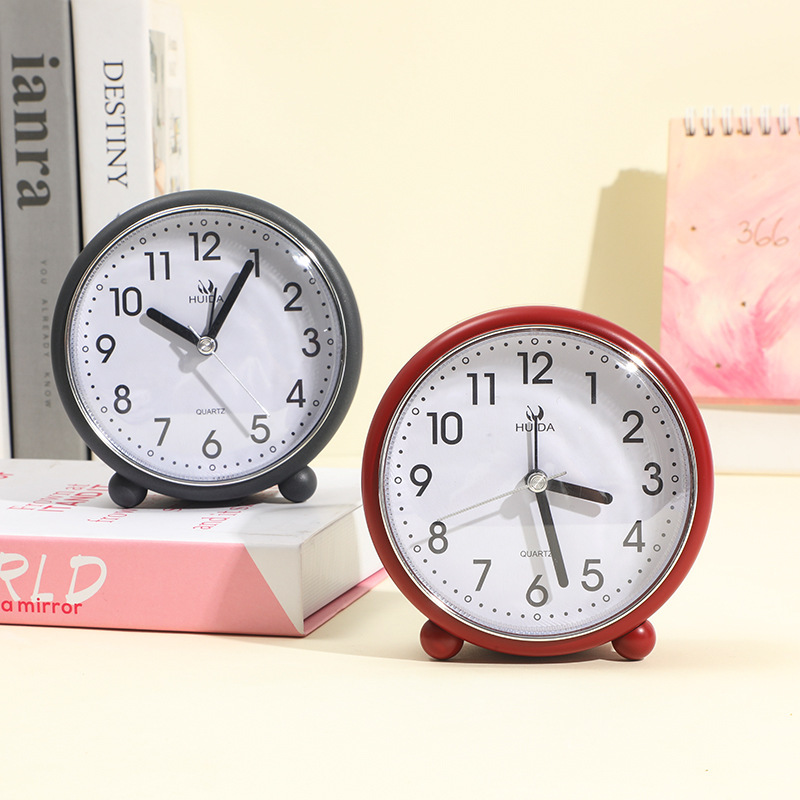 Silent Bedside Student Desktop Small Alarm Clock Table Clock Desktop Clock Alarm Clock Office Simple Children's Learning Timetable