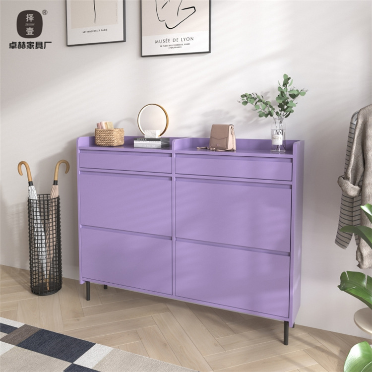 타로 보라색 신발장 길이 120 너비 28 높이 110cm 안감 페인트