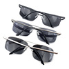 Metal square glasses, sunglasses, suitable for teen