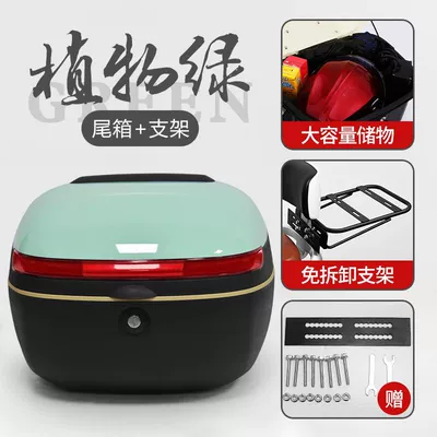 Motorcycle trunk | Wholesale - plant-green-backrest-bracket-quality-upgraded-abs-shell