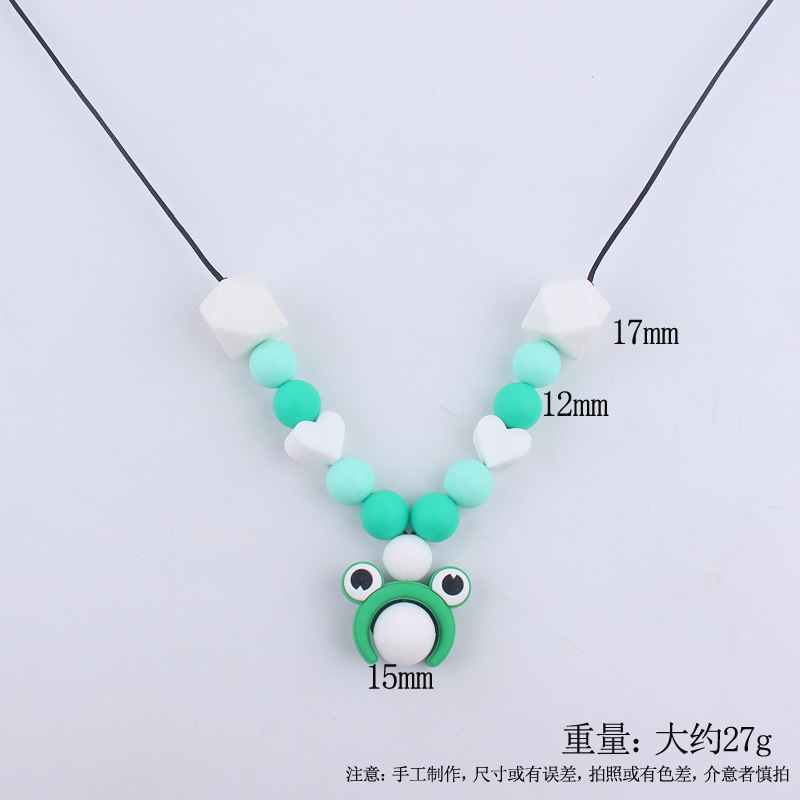 Amazon AliExpress al por mayor de silicona collar de cuentas de bricolaje auto-diseñado de joyería de grado alimenticio mordedura de bebé de molienda