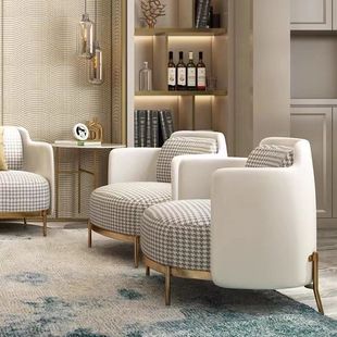 Single Sofa Chair for Living Room, Small Apartment Single Sofa Set, Hotel Lobby Creative Balcony Chair, Creative Design