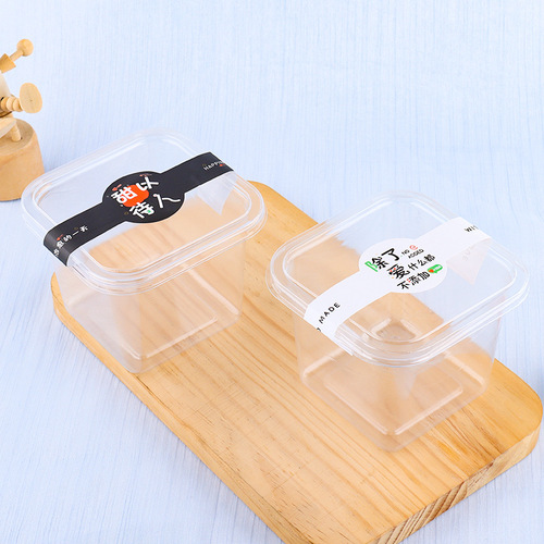 Mousse soy milk thousand-layer Western cake packaging box tiramisu dessert transparent plastic wholesale packaging box