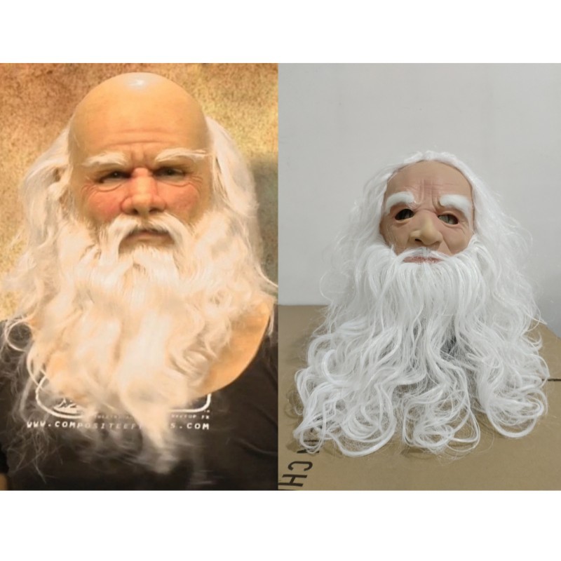 Estación independiente de Halloween nueva Máscara vieja abuela tocado vestir apoyos látex Calvo sombrerería transfronteriza