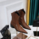 009-5 Vintage Fashion Versatile Thick Heel Short Boots Pointed Toe Slim English Short Boots Knight Boots Women