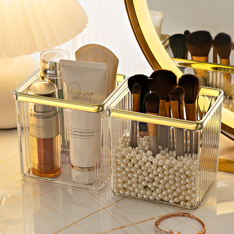Cosmetics Desktop Storage Box Lipstick Skincare Facial Mask Makeup Brush Vanity Transparent Acrylic Storage Basket