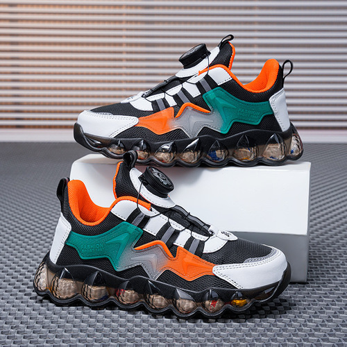 Children's Sport Shoes, Father's Shoes, Boys' Rotating Button  Model, Breathable, Medium to Large Children's Shoes, New Spring and Autumn Student Shoes