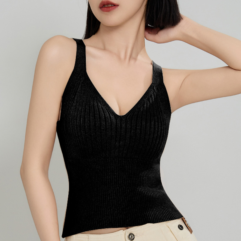 Chaleco térmico de mujer con almohadilla en el pecho Otoño e Invierno lana interior forrada de lana engrosada calefacción térmica inferior ropa interior superior