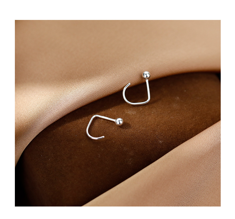 Geometric Bead Hook Earrings For Women Minimalist Style_voghion.com