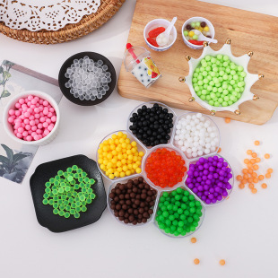 Simulation of Small Taro Round Fresh Taro Fairy Small Tangyuan Rice Sauce Caviar Sugar Bean Pearl Milk Tea Food Play Accessories