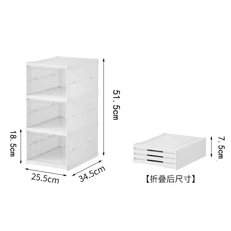 Caja de Zapatos Plegable Transparente de Plástico PP Antipolvo para Salón y Dormitorio