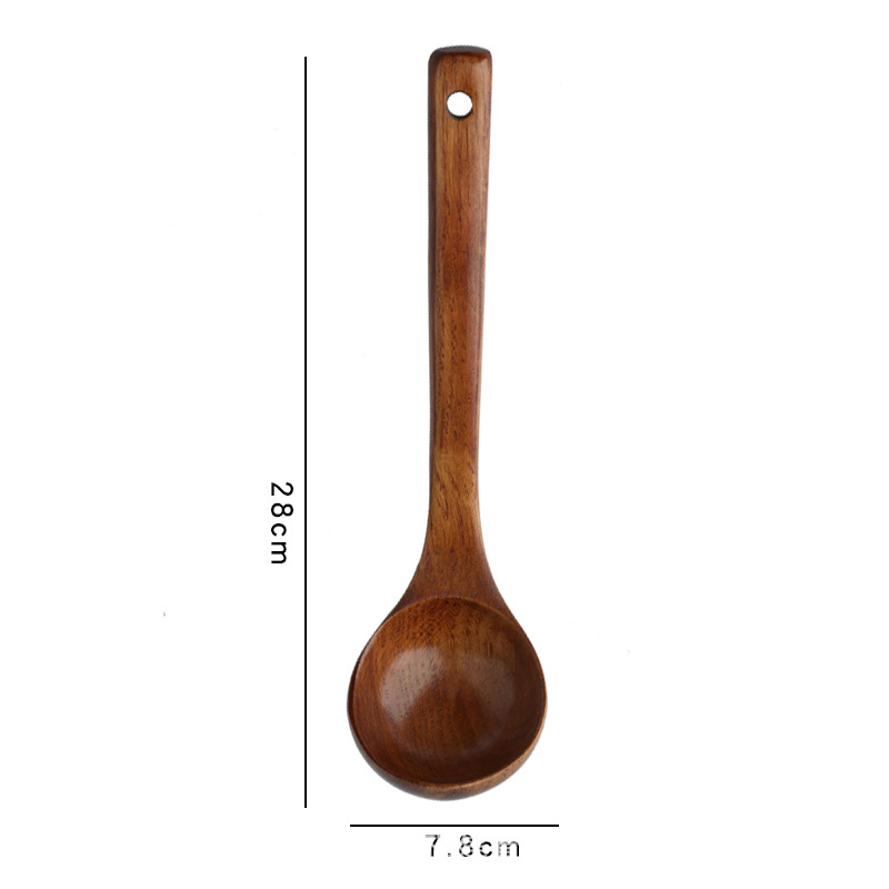 Pala de madera hogar sartén antiadherente cocina pala utensilios de cocina de madera anti-escaldadura mano no duele olla CORU mango largo espátula fabricante