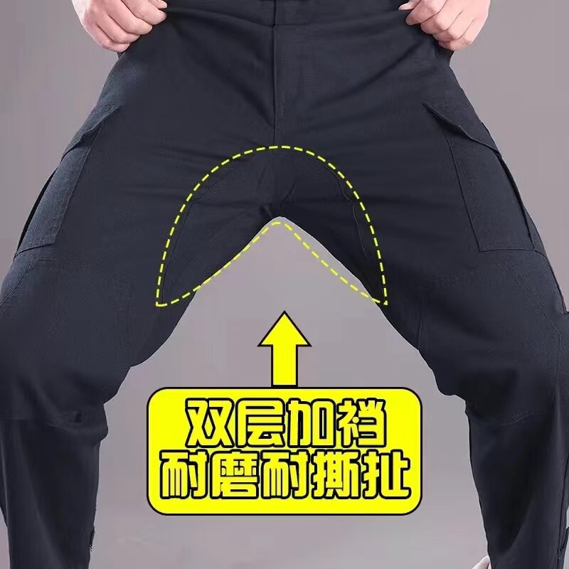 2025 パンツプラスオーバーオールメンズピュアコットンストレートルーズ耐摩耗性パンツカジュアル溶接労働保護パンツ|undefined