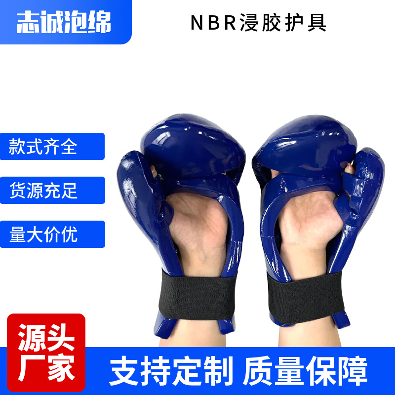 NBR dipped Taekwondo protective gear set, breathable head, hand, and foot guards, training equipment for martial arts centers, in stock