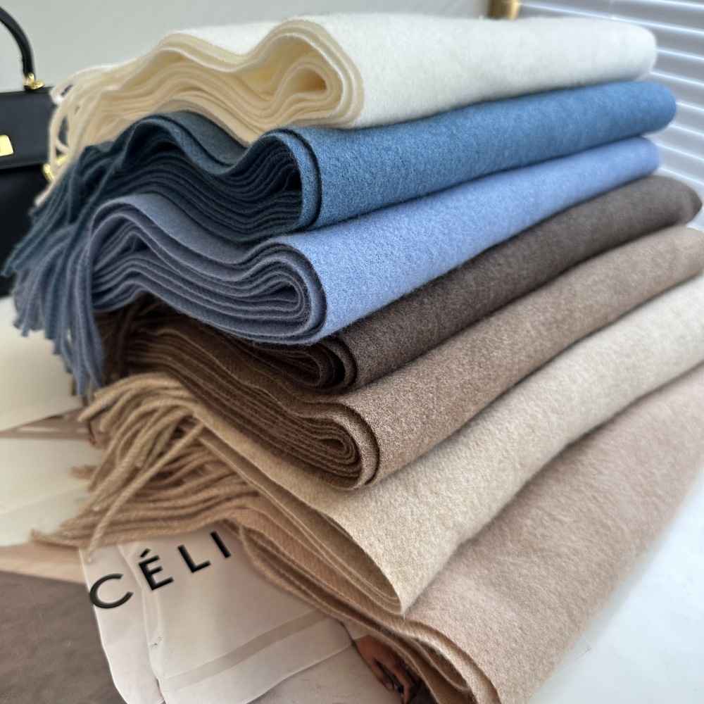 Einfarbiger Herbst- und Winterschal 2024, neuer, langer, vielseitiger, warmer 300-g-Kaschmirschal für Damen_voghion.com